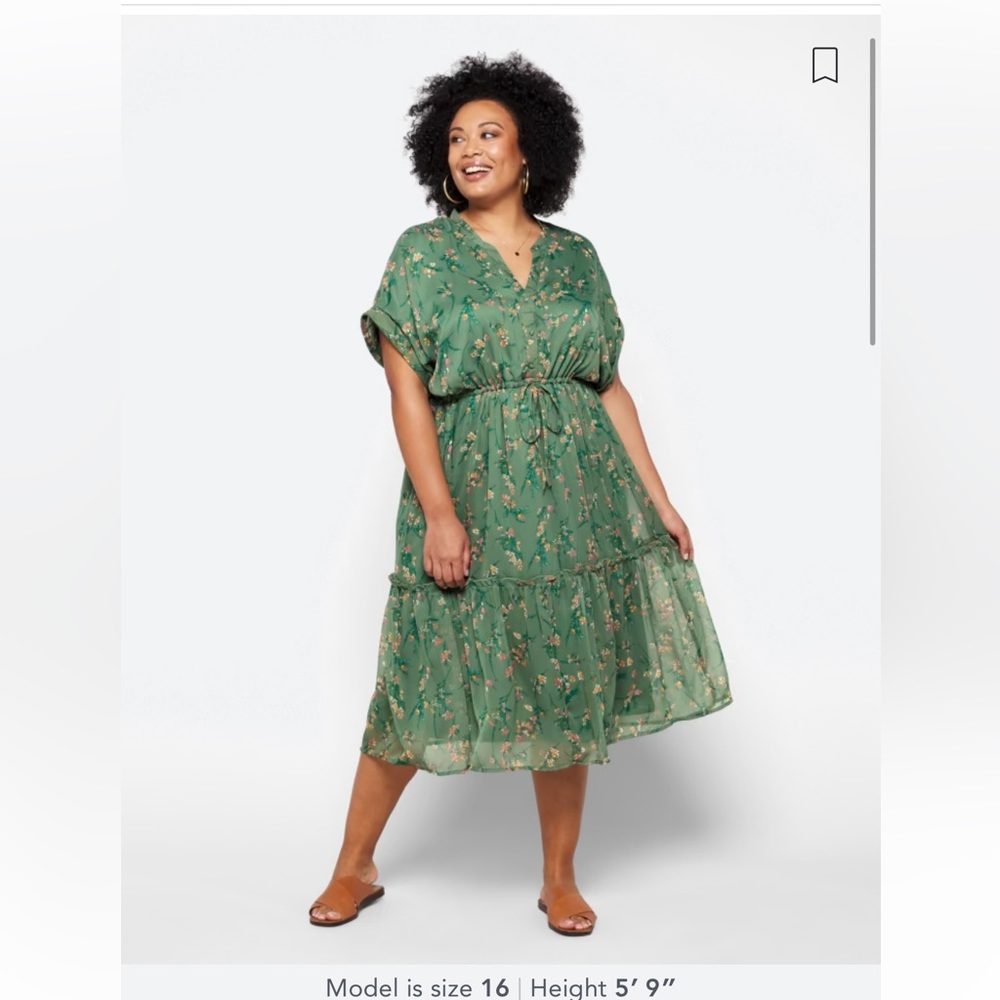 VERO MODA Kaya Button Detail Midi Dress
